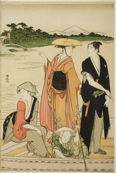 Komp a Rokugo folyón alkotó: Torii Kiyonaga