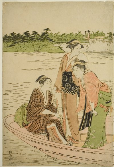 Komp a Rokugo folyón alkotó: Torii Kiyonaga