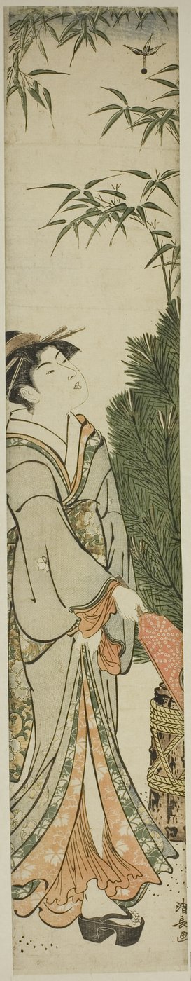 Gésa Battledore-t és Shuttlecockot játszik alkotó: Torii Kiyonaga