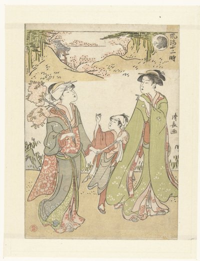 A majom órája A tizenkét óra elegáns ábrázolásai (sorozat címe) Furyu junitoki (sorozat címe az objektumon) alkotó: Torii Kiyonaga
