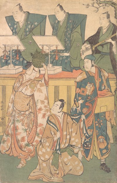 Jelenet egy drámából, kb. 1788. alkotó: Torii Kiyonaga