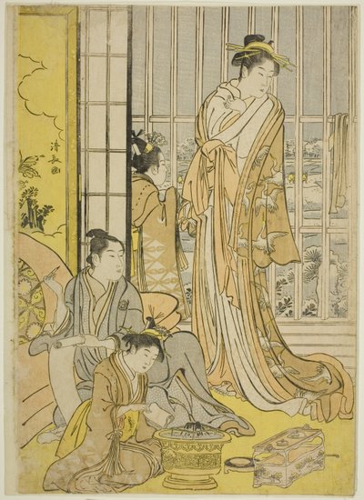 Havas reggel a Pleasure Quartersben (Seiro yuki no ashita) alkotó: Torii Kiyonaga