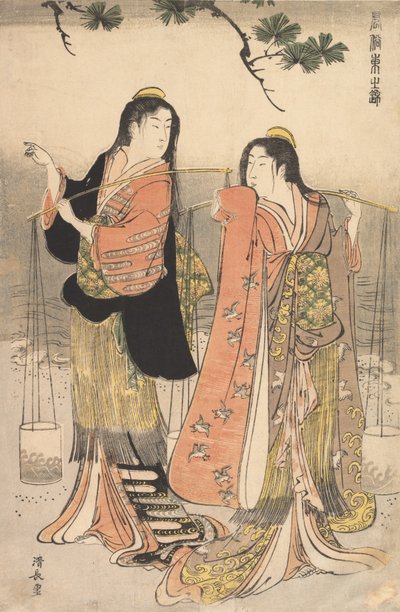 Tee B vonal minden területen s f intelligens kard, okos, 1783. alkotó: Torii Kiyonaga