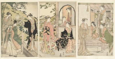 Yoshitsune szerenát ad Joruri hime alkotó: Torii Kiyonaga