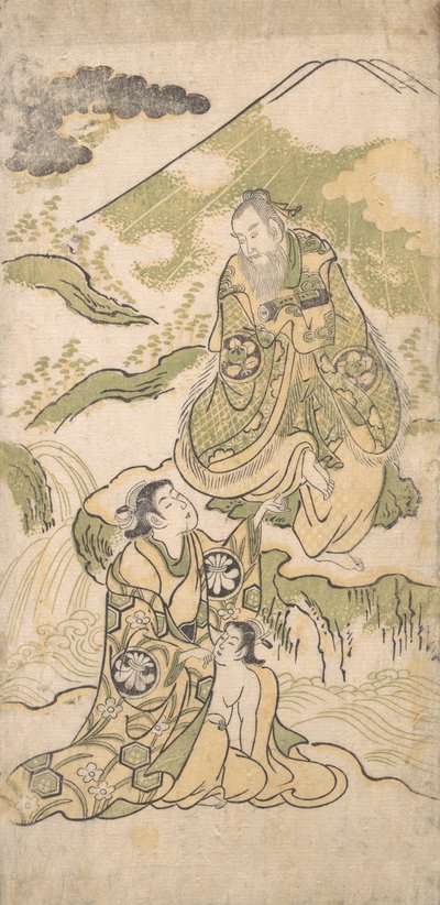 Jelenet egy drámából, kb. 1749. alkotó: Torii Kiyonobu I