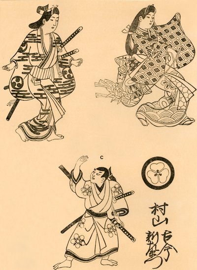Három figura, 1693, 1924. alkotó: Torii Kiyonobu I