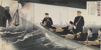 Hírek az orosz-japán csatákról: Hirose Takeo haditengerészeti parancsnok, Meidzsi-korszak alkotó: Toshihide Migita