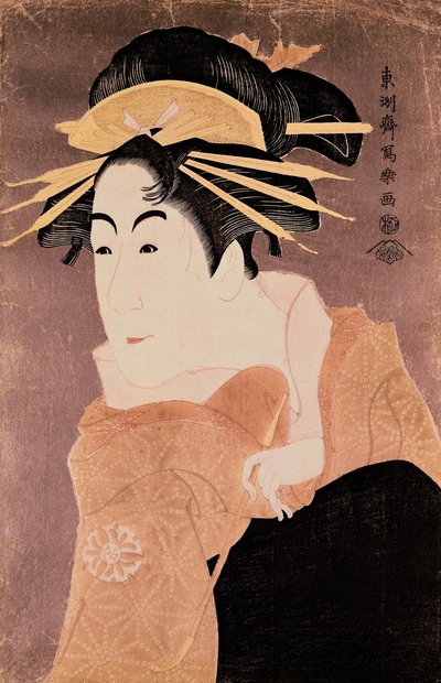 Matsumoto Yonesaburo az udvarhölgy, Kewaizaka No Shosho (Shinobu) szerepében a Katakiuchi Noriai Banashi című darabban, 1794-95 körül (fatömbnyomat) (lásd még: 236909) alkotó: Toshusai Sharaku