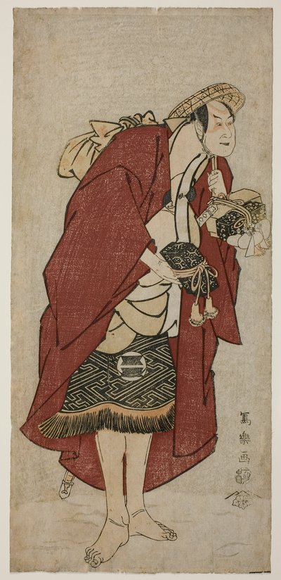 A színész Sakata Hangoro III mint a vőlegény Abumizuri no Iwazo a Koriyamában, valójában Kurisaka Taro Tomonori alkotó: Toshusai Sharaku