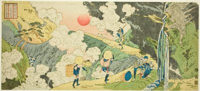 Fudo-hágó a Te Mikuni úton a Kozuke projektben (Joshu Mikuni Goe Fu Do Toge) "Inses" alkotó: Totoya Hokkei