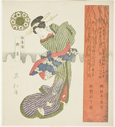 Fűzfa tea (Yanagicha), az "A Series of Willows (Yanagi bantsuzuki)" sorozatból alkotó: Totoya Hokkei