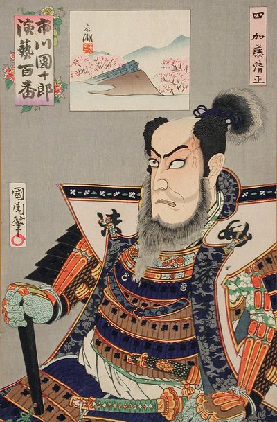 Katō Kiyomasa alkotó: Toyohara Kunichika