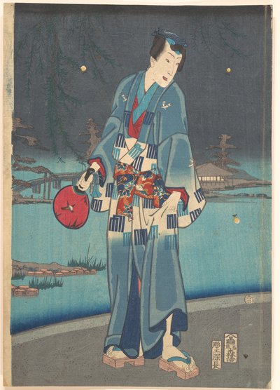 Modern Genji - Szentjánosbogár-nézés (Imayō Genji Shiken Hotaru Asobi) alkotó: Toyohara Kunichika
