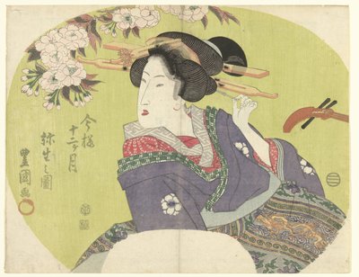 Kurtizán és Shamisen A modern tizenkét hónap (sorozat címe) Imayo junikagetsu (sorozat címe az objektumon) alkotó: Toyokuni (II) , Utagawa