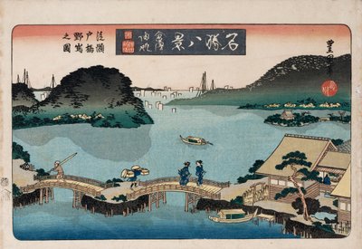 Alkonyat, Atami", a "Nyolc nézet a híres helyekről" sorozatból alkotó: Toyokuni II