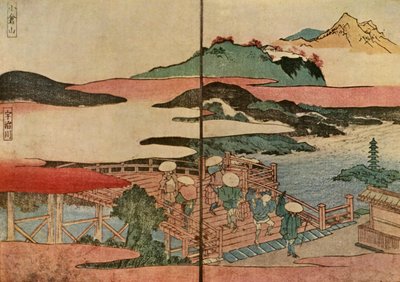 Az Ogura-hegy és az Uji-folyó, 1824, 1924. alkotó: Toyota Hokkei