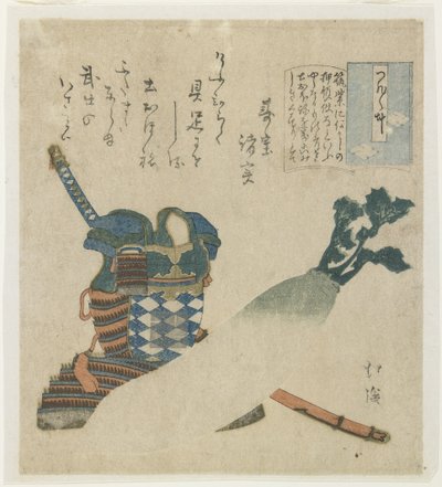 Egy harcos története Tsukushi tartományban, c. 1834 alkotó: Toyota Hokkei