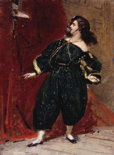 A Bersagliere maszkja, Tranquillo Cremona (1837-1878) alkotó: Tranquillo Cremona