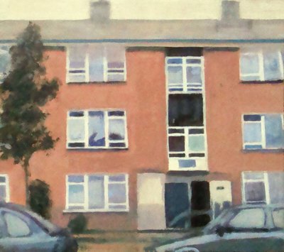 A place to live 47, 2012 (olaj, rétegelt lemez) alkotó: Trevor Burgess