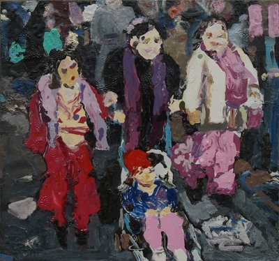 Családi bevásárlás, 2004 (olaj, tábla) alkotó: Trevor Burgess