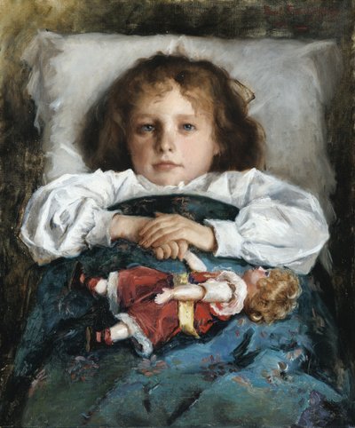 Gyermek babával, 1912 alkotó: Trubetskoy