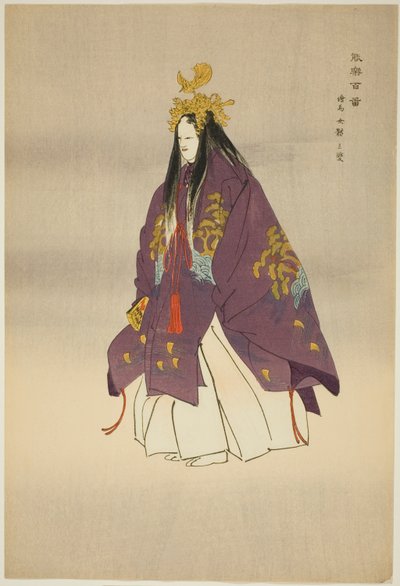 Ema, a "One Hundred No Dramas (Nogaku hyakuban)" sorozatból. alkotó: Tsukioka Kogyo