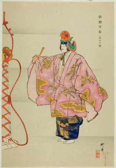 Fuji Taiko, a "One Hundred No Dramas (Nogaku hyakuban)" sorozatból. alkotó: Tsukioka Kogyo