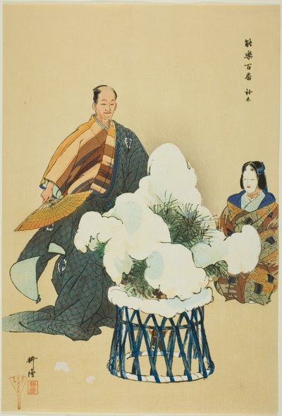 Hachi no Ki, a "One Hundred No Dramas (Nogaku hyakuban)" sorozatból. alkotó: Tsukioka Kogyo