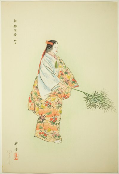 Hanjo, a "One Hundred No Dramas (Nogaku hyakuban)" sorozatból. alkotó: Tsukioka Kogyo