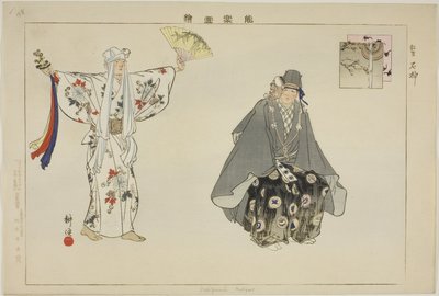 Ishigami (Kyogen), a "Pictures of No Performances (Nogaku Zue)" sorozatból alkotó: Tsukioka Kogyo