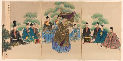 Okina, a "One Hundred No Dramas (Nogaku hyakuban)" sorozatból. alkotó: Tsukioka Kogyo