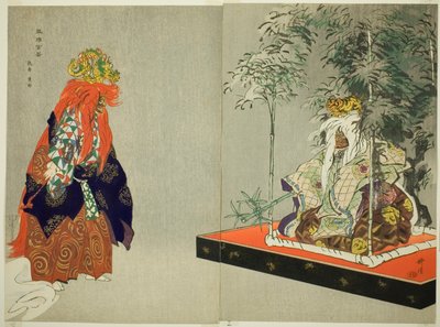 Ryo-ko, a "One Hundred No Dramas (Nogaku hyakuban)" sorozatból. alkotó: Tsukioka Kogyo