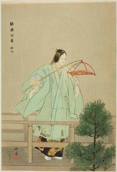 Sakuragawa, a "One Hundred No Dramas (Nogaku hyakuban)" sorozatból. alkotó: Tsukioka Kogyo