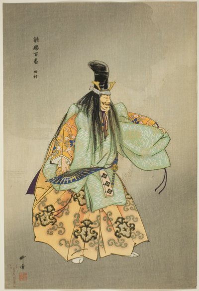 Tamura, a "One Hundred No Dramas (Nogaku hyakuban)" sorozatból. alkotó: Tsukioka Kogyo