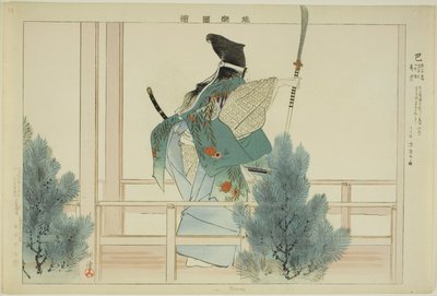Tomoe, a "Pictures of No Performances (Nogaku Zue)" sorozatból alkotó: Tsukioka Kogyo