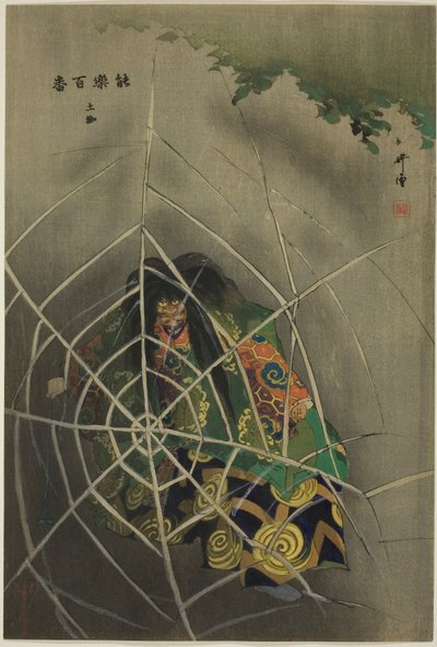 Tsuchi-gumo, a "Száz dráma nélkül (Nogaku hyakuban)" című sorozatból. alkotó: Tsukioka Kogyo