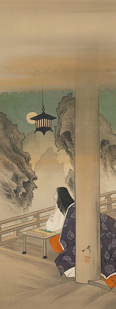 Murasaki Shikibu és Ishiyamadera Hand MP, Base d Sound Te p Hayashi t. .. .. , szúnyog. 1892. alkotó: Tsukioka Yoshitoshi