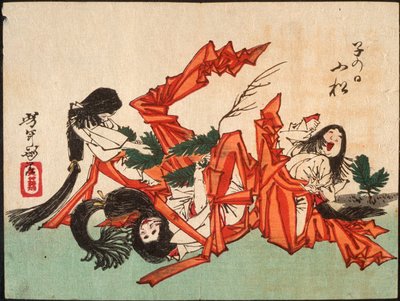 Ziehen von Kieferntrieben am Tag der Ratte alkotó: Tsukioka Yoshitoshi