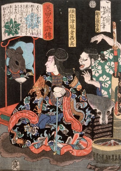 Shumitsu Kanja Yoshitaka als Ratte in einem Spiegel reflektierend alkotó: Tsukioka Yoshitoshi