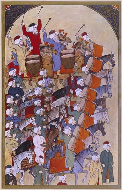 Megérkeznek a janicsárok és a parádés zenészek Sur-Namából alkotó: Turkish School