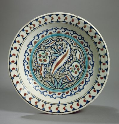 Kőpaszta lemez, Iznik, Törökország (kerámia) alkotó: Turkish School