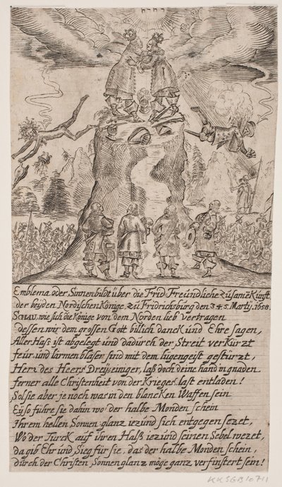 III. Frederik és Karl Gustav X. találkozása Frederiksborgban. Szatirikus magazin alkotó: Ubekendt