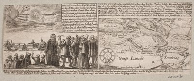 Az üstökös, amely Grossvardeinben (Sibenbürgen) jelent meg 1660. december 14-én, valamint egy saját térképe Hamburg közelében az 1661. január 4-i viharhullám idején alkotó: Ubekendt