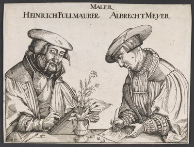 Heinrich Füllmaurer és Albrecht Meyer portréja alkotó: Ubekendt tysk 1500 tallet