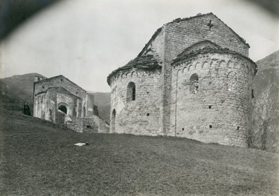 A San Pietro al Monte apátság apszisa, Civate, Lombardia, Olaszország, Ugo Monneret de Villard fotója, 1910 körül. alkotó: Ugo Monneret de Villard