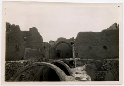A Szent Simeon kolostor nagy kaputornya (qasr), Asszuán, Egyiptom, Ugo Monneret de Villard fotója. alkotó: Ugo Monneret de Villard