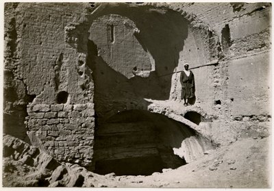 A kolostor nagy kaputornya (qasr), Asszuán, Egyiptom, Ugo Monneret de Villard felvétele. alkotó: Ugo Monneret de Villard
