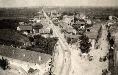 Panorámakép a rómaiak városáról, a templom harangtornyából az első világháború alatt (f/w fotó) alkotó: Ugo Ojetti