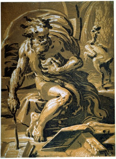 Diogenes, 1527 után alkotó: Ugo da Carpi