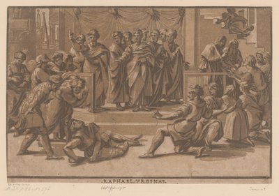 Ananias halála alkotó: Ugo da Carpi